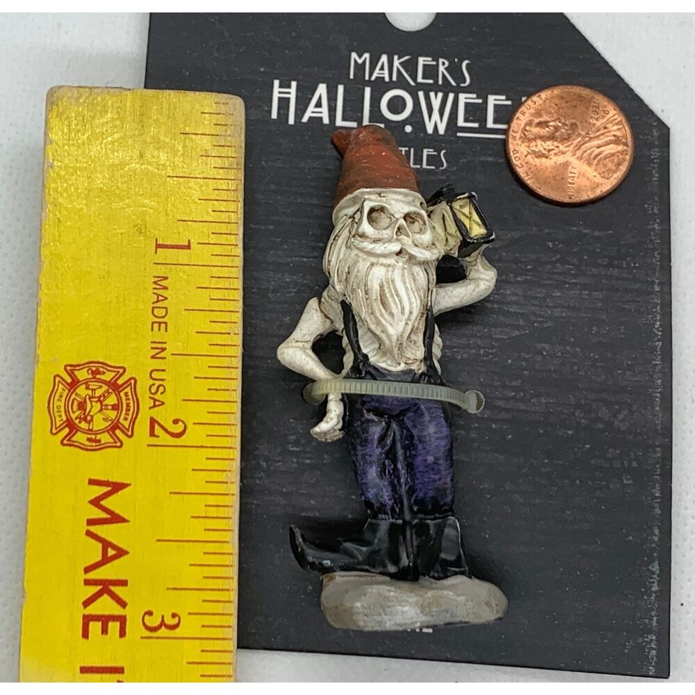 NIP Maker's Halloween Littles SKELETON GNOME miniature figurine Joann Joann's